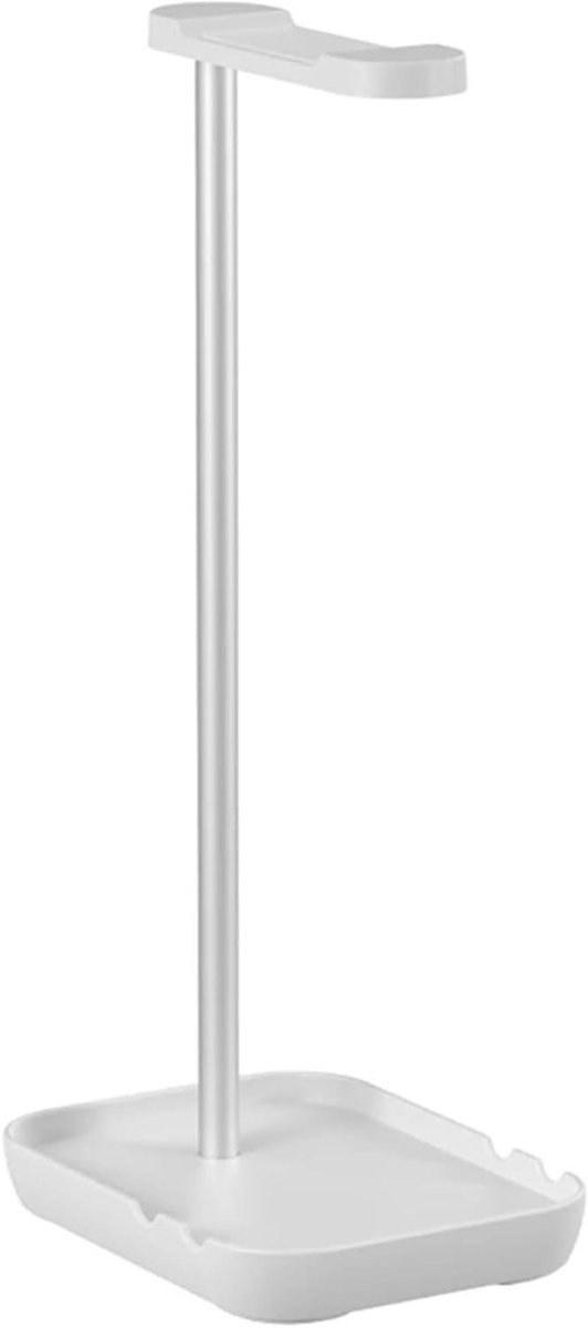 Hoofdtelefoonstandaard - Headsethouder Bureau - Bureau Organisatie - Afneembaar Ontwerp - 26 cm Hoogte - Wit