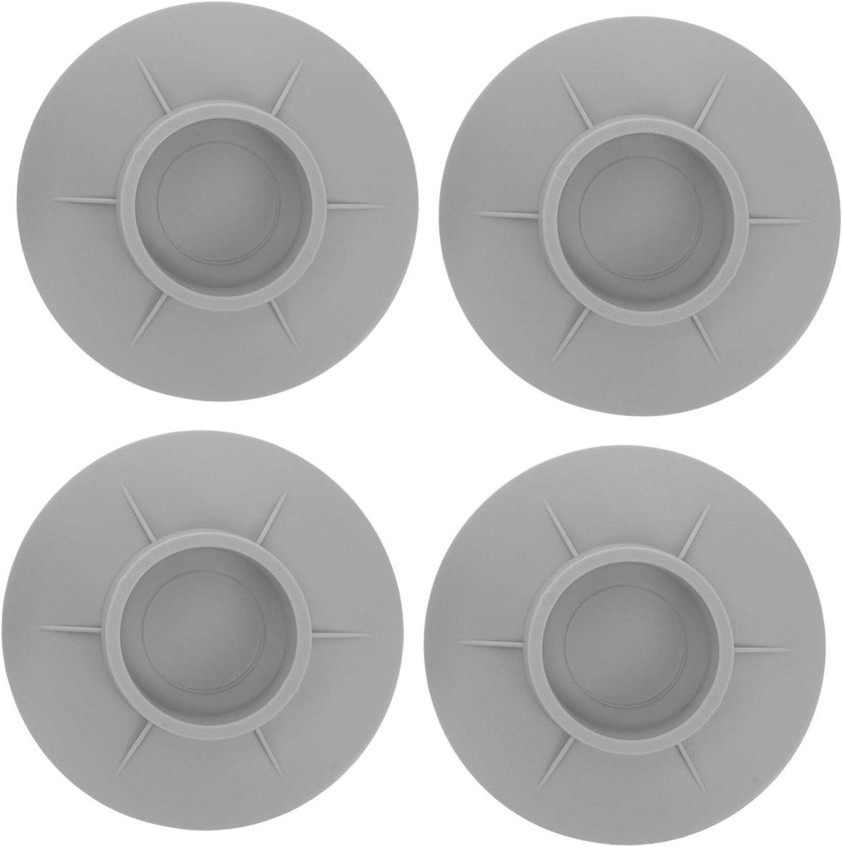 Wasmachine Vloermatten - Stabilisator Anti-Vibratie Pads - Voorkomen Schuiven - Verhoogt Machinehoogte - 10 cm - Grijs