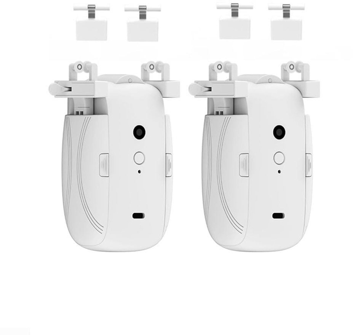 Elektrische Gordijnopener - Gemotoriseerd Gordijn Systeem - Domotica Thuis - Ingebouwde Batterij - 4000mAh - Wit