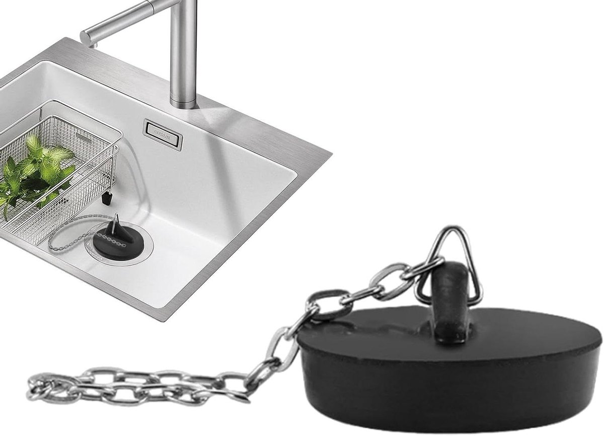Badkamer Afvoer Stopper - Wastafel Plug Lekvrij - Waterdicht Afsluiten - Hittebestendig Rubber - 4.5x2.2x4 cm - Niet gespecificeerd