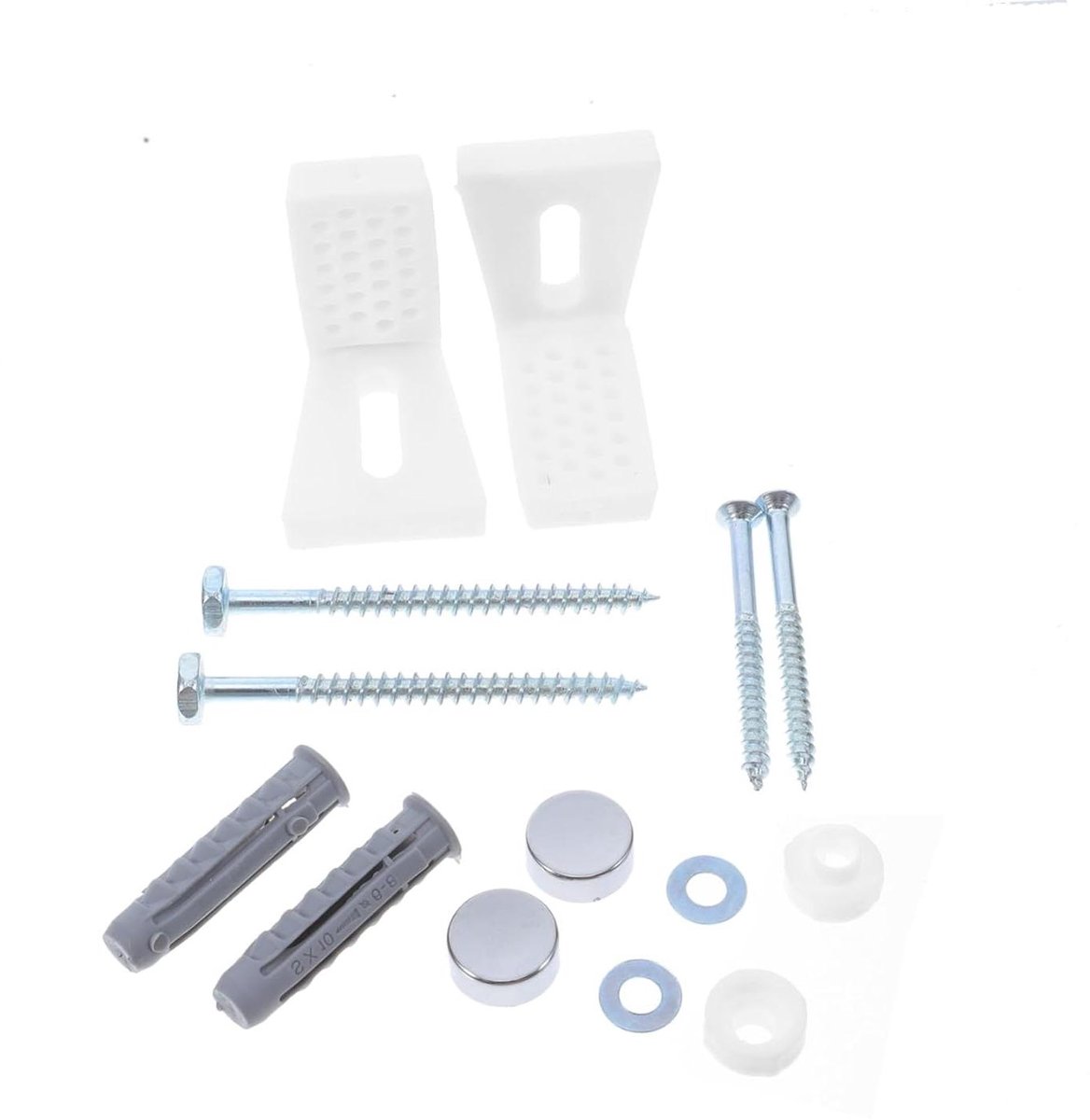 Toiletzitting Schroeven Set - Toiletbevestiging Bouten - Badkamer Reparatie - Stabiele Installatie - 5.70 x 4.90 x 3.20 cm - Wit