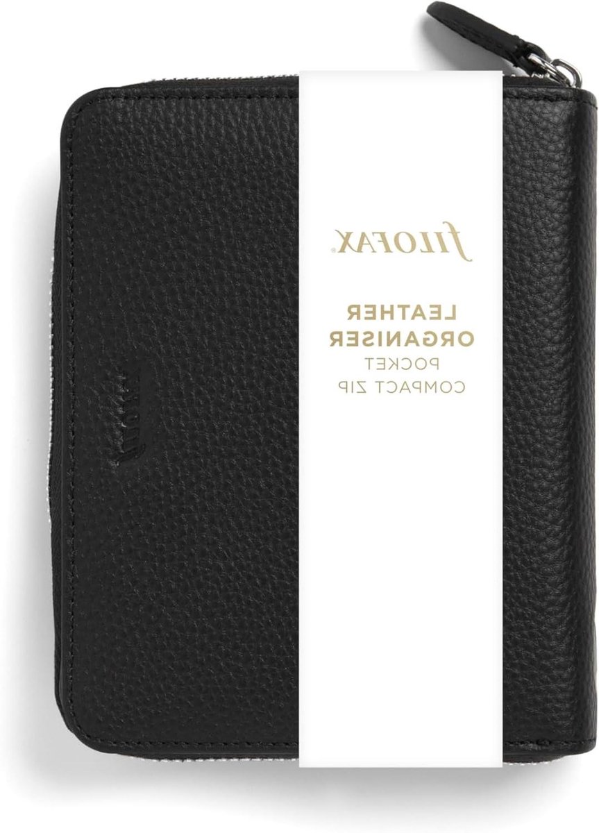 Pocket Organizer - Agenda Compact - Dagelijkse Planning - RFID Blokkers - 81 x 120 mm - Zwart