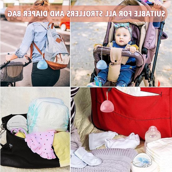 Babyfopspeenbox Set - 6 Transparante Houders met Koordjes en Vingerborstel - BPA-vrij Voedselkwaliteit Plastic - Geschikt voor Vaatwasser en Sterilisatie — afbeelding 5