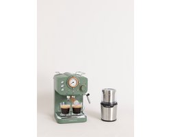 CREATE - Pack THERA RETRO Express-koffiezetapparaat + MILL PRO koffie- en kruidenmolen - Salie
