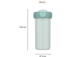 Mepal schoolbeker Campus - 300 ml - Sluit goed af - Drinkbeker voor kinderen - Cool blue