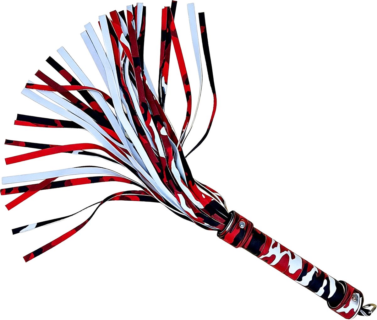 Smart Moves - Flogger in Camouflage Print - PU Leer - Rood/Zwart/Wit
