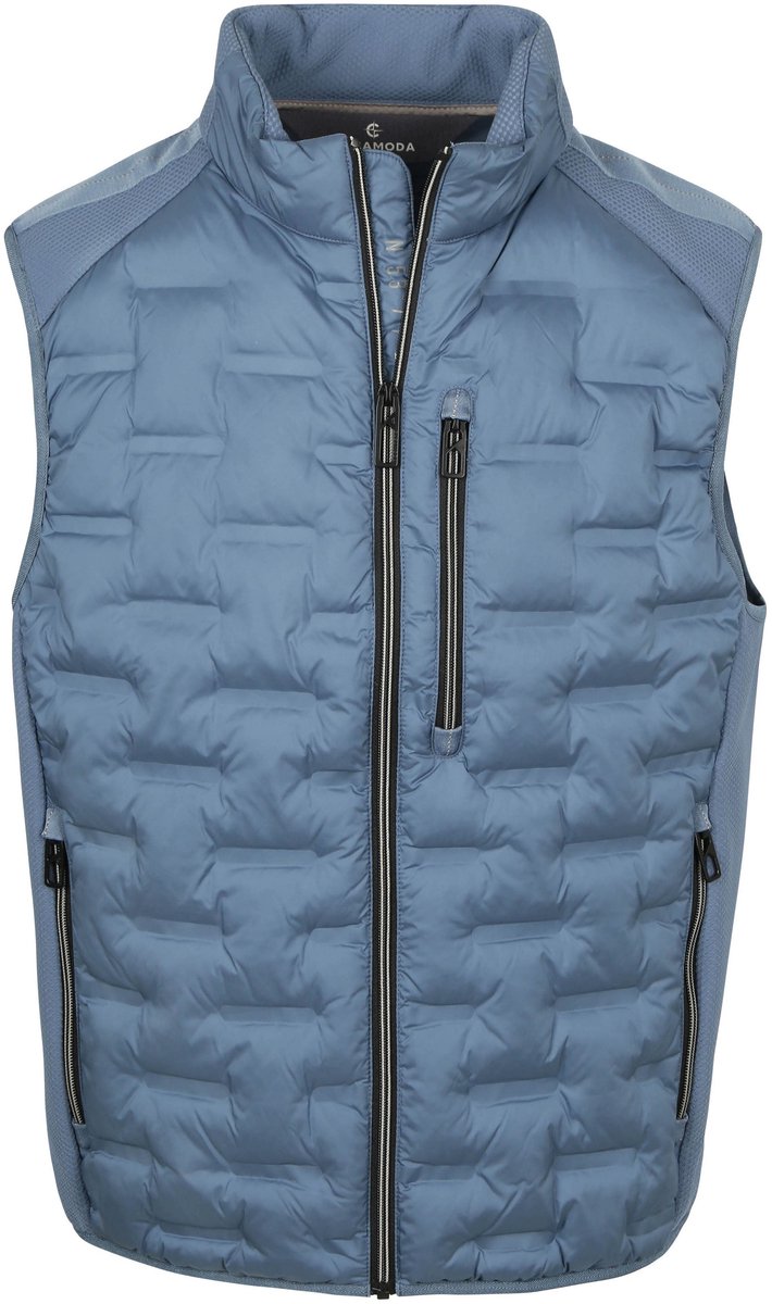 CASAMODA Bodywarmer Hybrid Puffer Indigo – Heren Bodywarmers Blauw