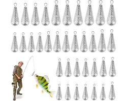 Visgewicht Set in Druppelvorm - 720g met 36 Stuks - Ideaal voor Buitenvisserij, Zware Gewichten en Onderwater Vissen