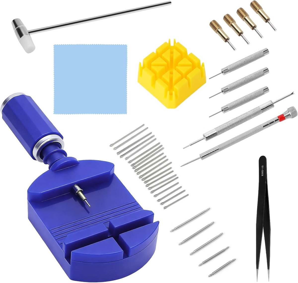 Complete Horloge Reparatie Set met Veerpinnen, Pliers en Gereedschap voor Horlogebanden - Inclusief Links Verwijderingskit voor Mannen en Vrouwen