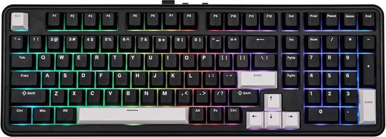 EPOMAKER TH99 - Mechanisch Toetsenbord - 1800 Layout - Tri-Mode Draadloos - RGB Backlight - Gasket Mount - Hot-Swap - 8000mAh Batterij - PBT Keycaps - Zwart