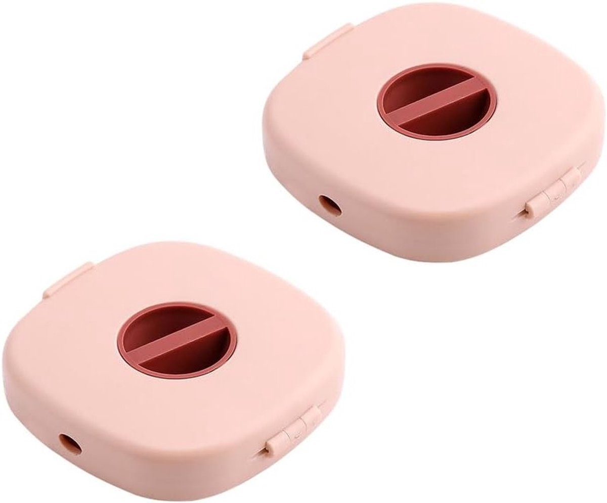 Stretchable Kabel Organizer - 2 Stuks Kabelopberger voor USB Oplader en Draadbeheer, Roze, Compact en Handig