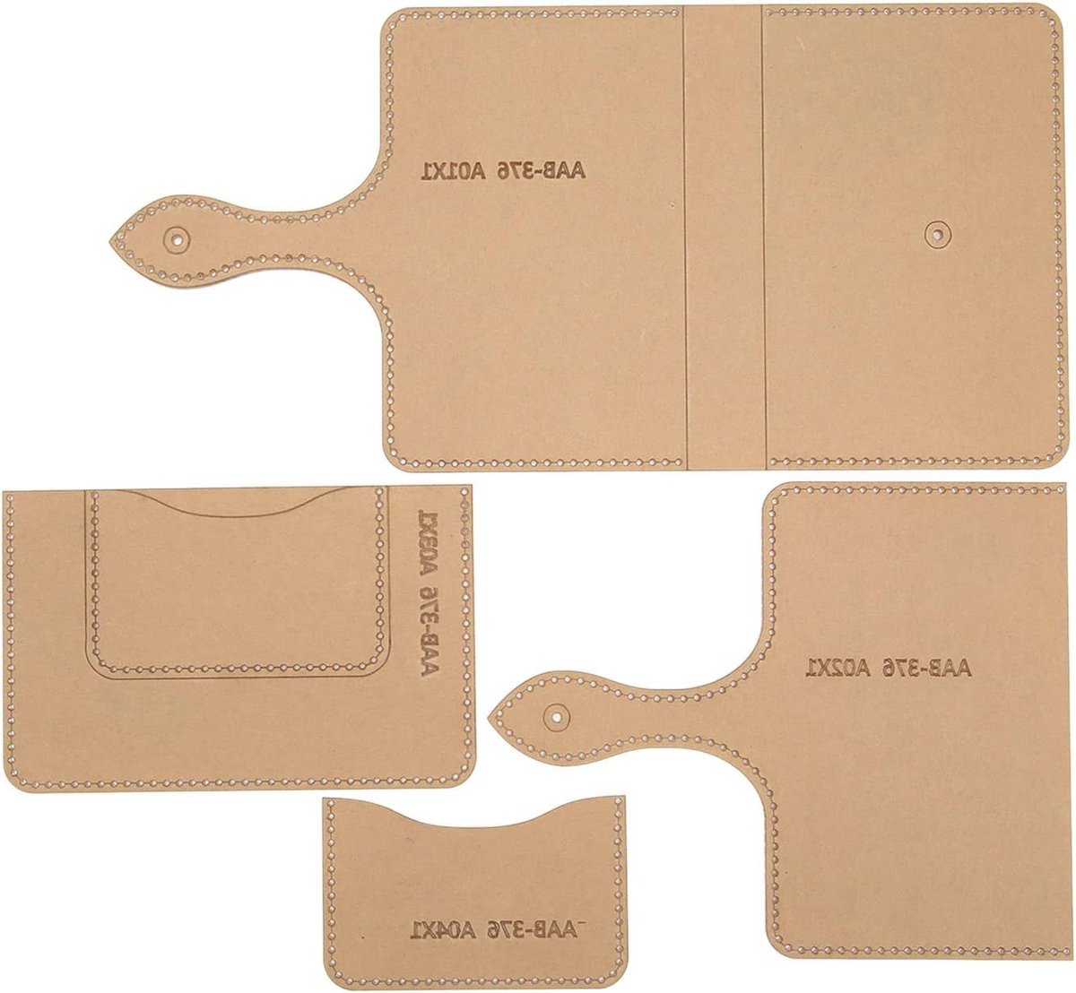 Acryl sjablonen set voor leren quiltpatronen, inclusief portemonnee en paspoort tas, ideaal voor DIY hobbyprojecten en laser snijden