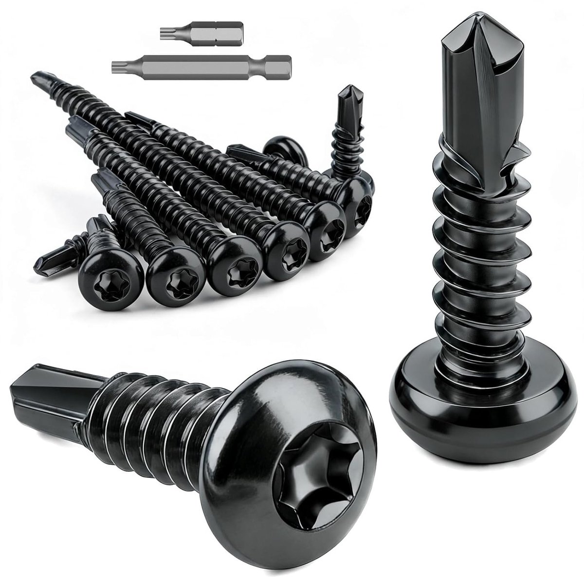 Set van 120 RVS Zelfborende Schroeven met Torx Lenskop M4.2 x 16 mm voor Metaal en Dakbeplating
