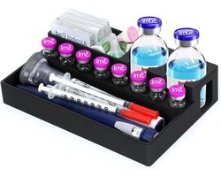 Peptide Vial Houder voor Koelkast, Insulinepen en Naalden, Opslagbox voor Diabetici en Medicijnen, Geschikt voor Ozempic en Mounjaro