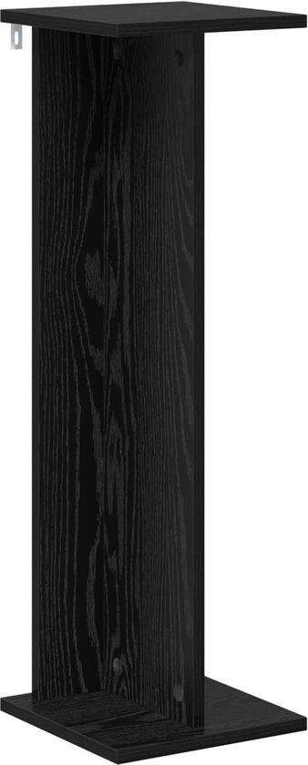 Support de plante noir, grain de chêne, vu de côté.