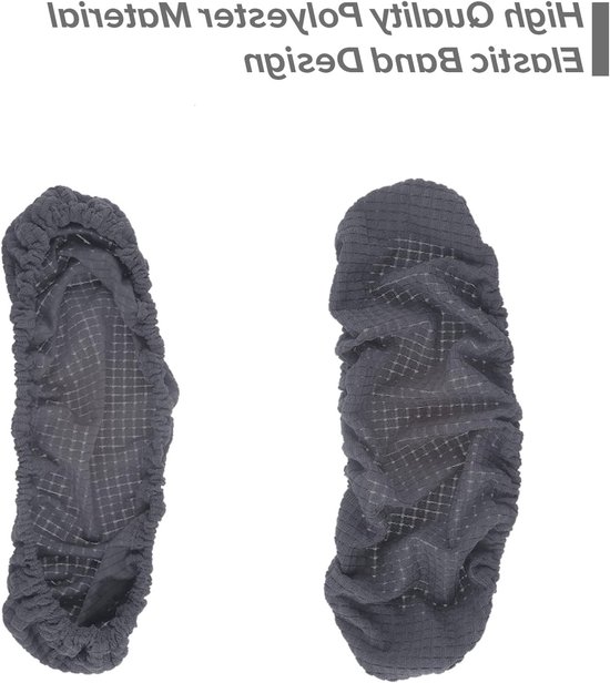 Verwijderbare Armleuningen voor Kantoorstoelen - 2 Stuks Polyester Armsteunhoezen, Wasbaar en Rekbaar voor Universele Gaming en Kantoorstoelen (Donkergrijs) van Merkloos — afbeelding 2