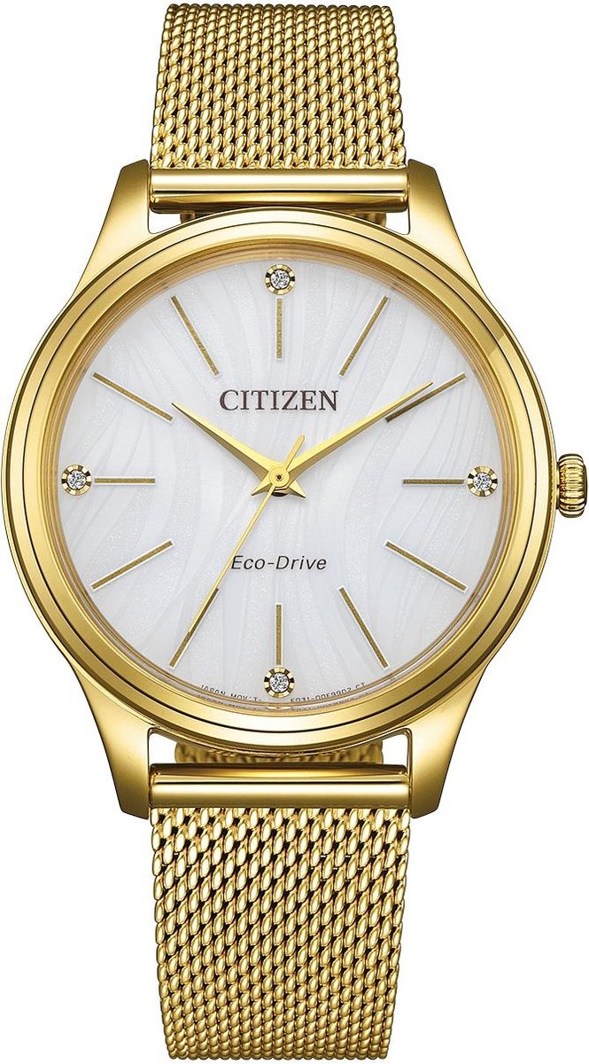 Citizen EM1222-87A Horloge - Staal - Goudkleurig - Ø 34 mm