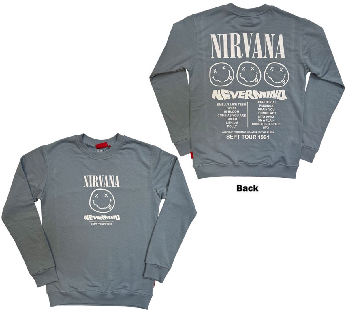 Nirvana - Nevermind Tour 1991 Sweater/trui - XL - Blauw
