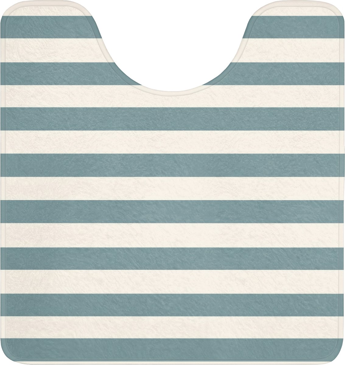 WC mat met uitsparing 55x60 cm - Antislip - Strepen - Modern - Blauw - Toiletmat met uitsn
