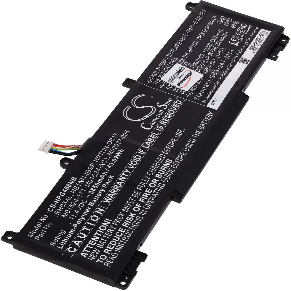Accu geschikt voor laptop HP ProBook 450 G8, HP ProBook 650 G8, type RH03XL /HSTNN-IB9P - 11,4V - 3850 mAh