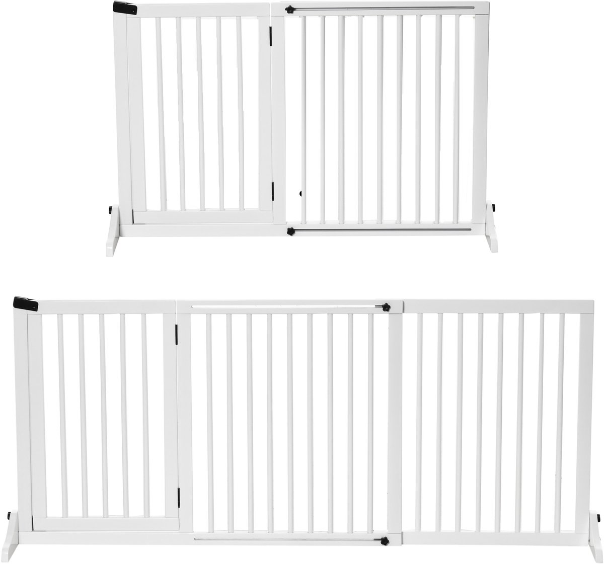 PawHut - Hondenhek - verstelbare lengte - 113-166L x 36B x 71H cm