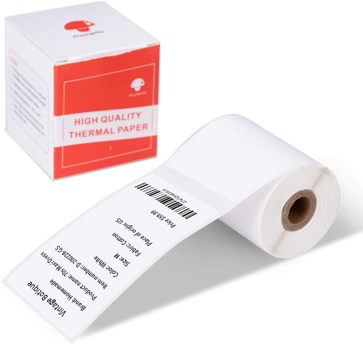 Phomemo Labels 50x80mm - Vierkante Etiketten - 100 Stuks - Waterdicht & Oliebestendig - Sterke Kleefkracht - Voor M110/M120/M220/M200 - Wit