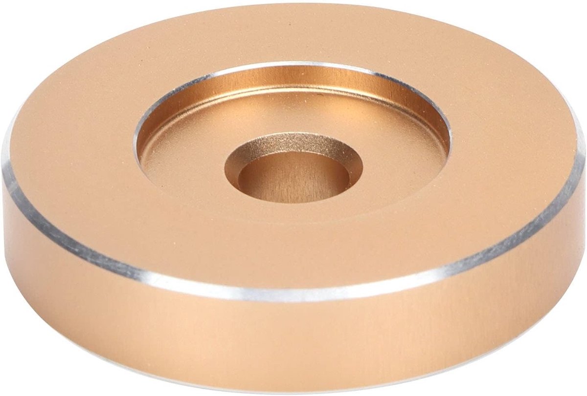 Turntable Adapter voor Grote Gaten Platen, Duurzaam Aluminium Klem, Stabiele Weergave, Hoge Geluidskwaliteit, Brede Compatibiliteit en Geschikt voor Vinyl Platen