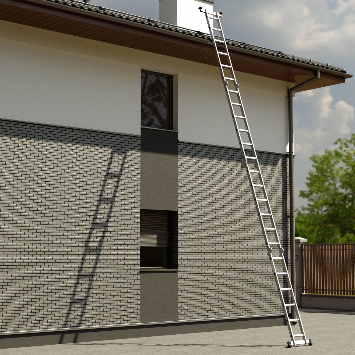 RMBO - Multifunctionele Vouwladder 4x6 - Vouwladder - 6,90 m lang - Compact en Draagbare ladder - 13 standen - Geschikt voor Particulier en Professioneel Gebruik - Max. Belasting 150 kg, EN 131.6 – foto 3