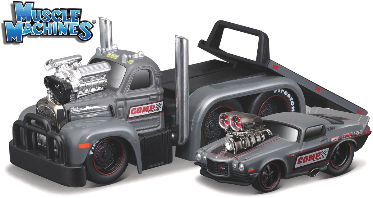 Maisto Mack B-61 - Modelauto - Schaal 1:64 - Grijs/Zwart