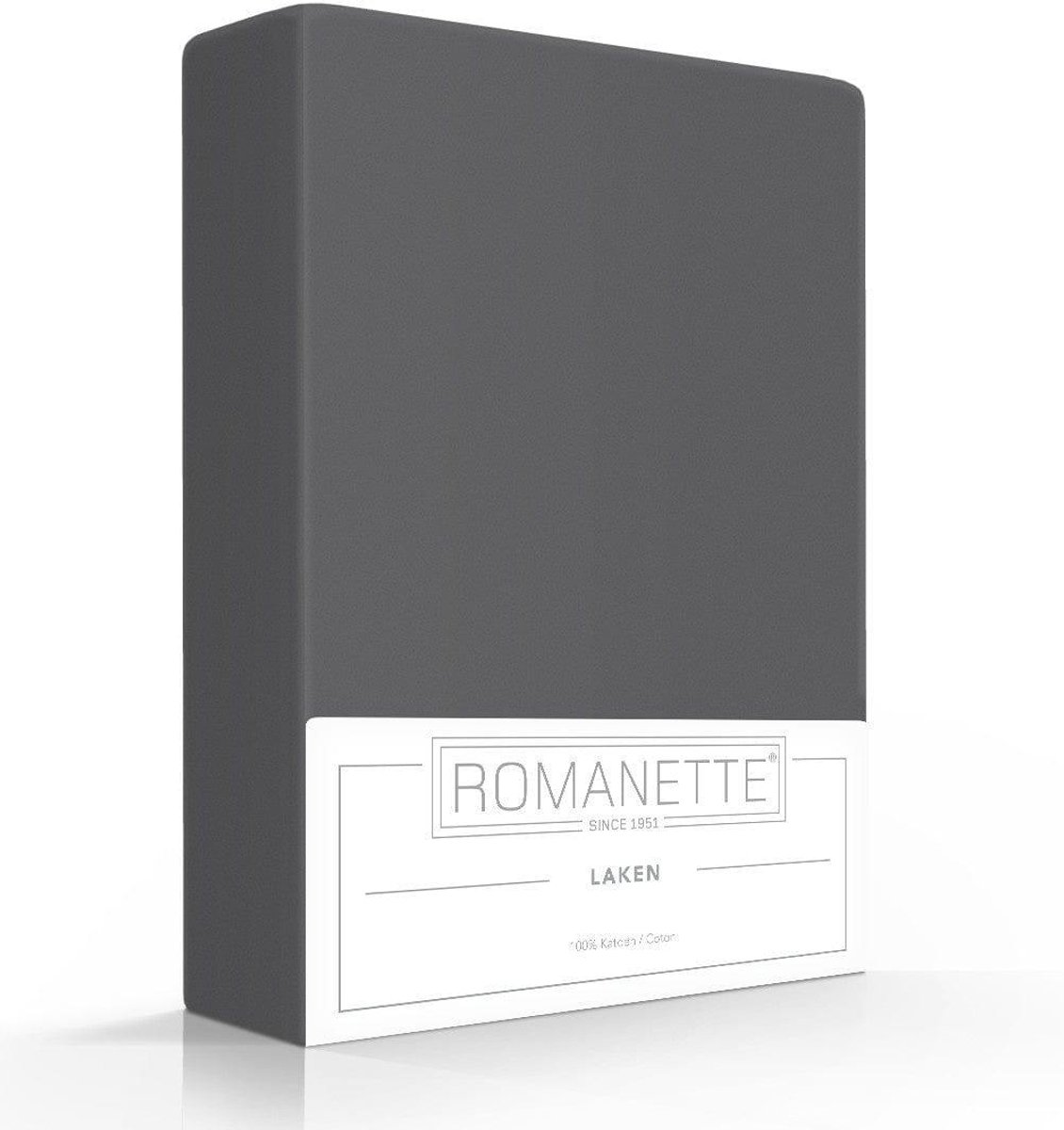 Romanette Laken Katoen Antraciet - [Antraciet], foto 2