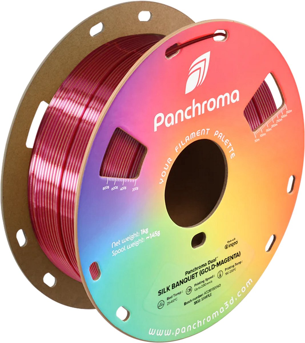Polymaker Panchroma Dual Silk Banquet (Goud Magenta) PLA 3D filament 1,75mm 1kg