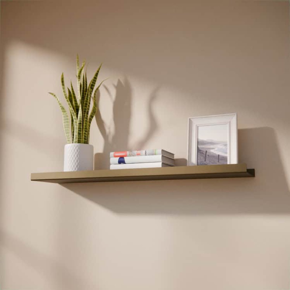 Metalen Wandplank Edge Bronze C33 80 cm - Kunst van Staal