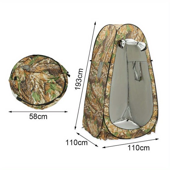 Outdoor Verandertent Toilet Tent - Camping Douche Tent - Mobiele Buiten Privacy Tent - Draagbare Kamptent - Groen. van OutDoor — afbeelding 5