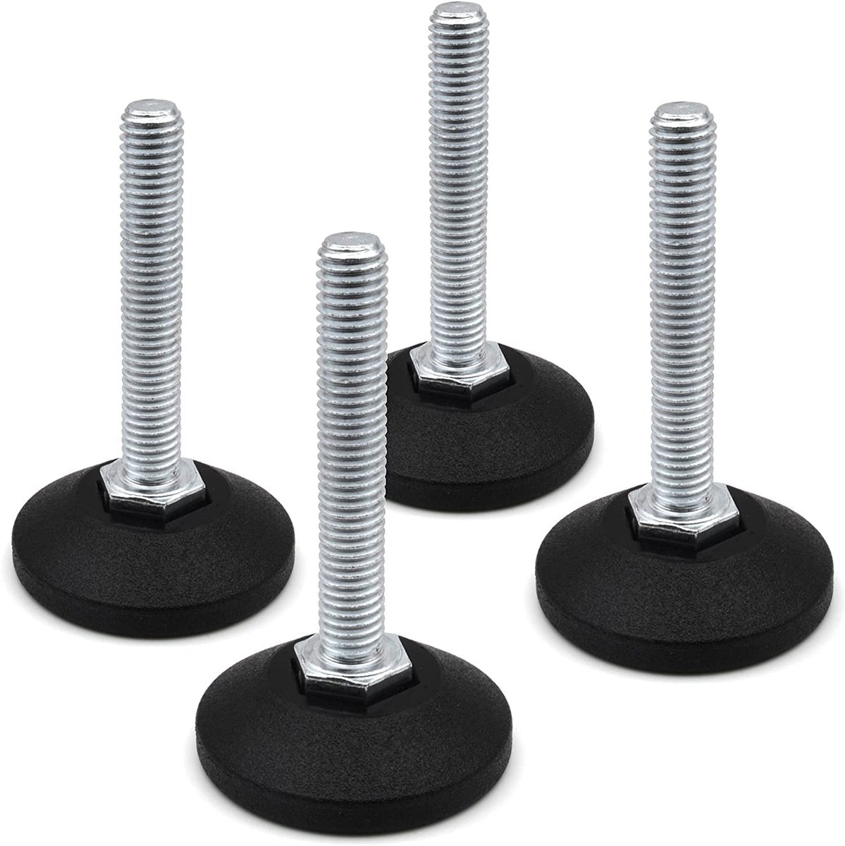 Allecto - Verstelschroef - Draagkracht tot 400 kg - Ø 38 mm - M8 x 90 mm - Geschikt voor meubels - 4 stuks
