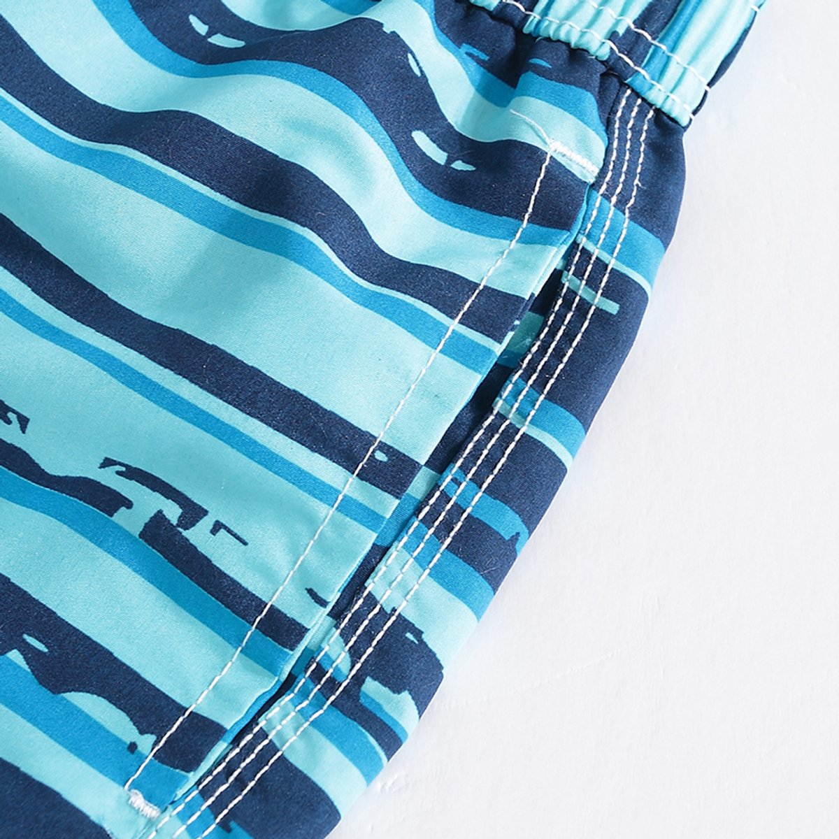 NiSy.nl Zwembroek Jongens | Zwemshort | Strepen Print | Sneldrogend | | Blauw — afbeelding 3