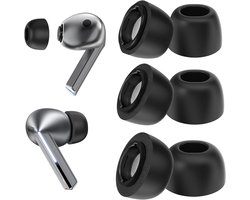 6 Pack Geheugen Schuim Oordopjes (S/M/L) voor Samsung Galaxy Buds4 Pro/Buds4/Buds3 Pro - Comfortabele Vervangende Oordopjes voor Optimaal Geluidsisolatie en Draagcomfort (Zwart)