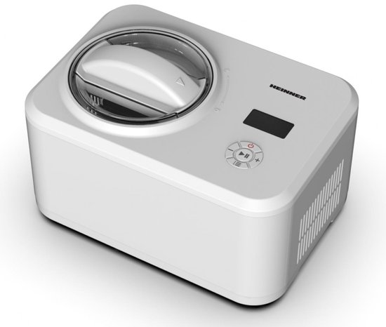 Heinner Zelfvriezende IJsmachine - 120 W - Inhoud 1,5 L - Ingebouwde Compressor - IJs- en Yoghurtfunctie - LED-display - Digitale Timer - Warmhoudfunctie 1 Uur - Wit van Heinner — afbeelding 4