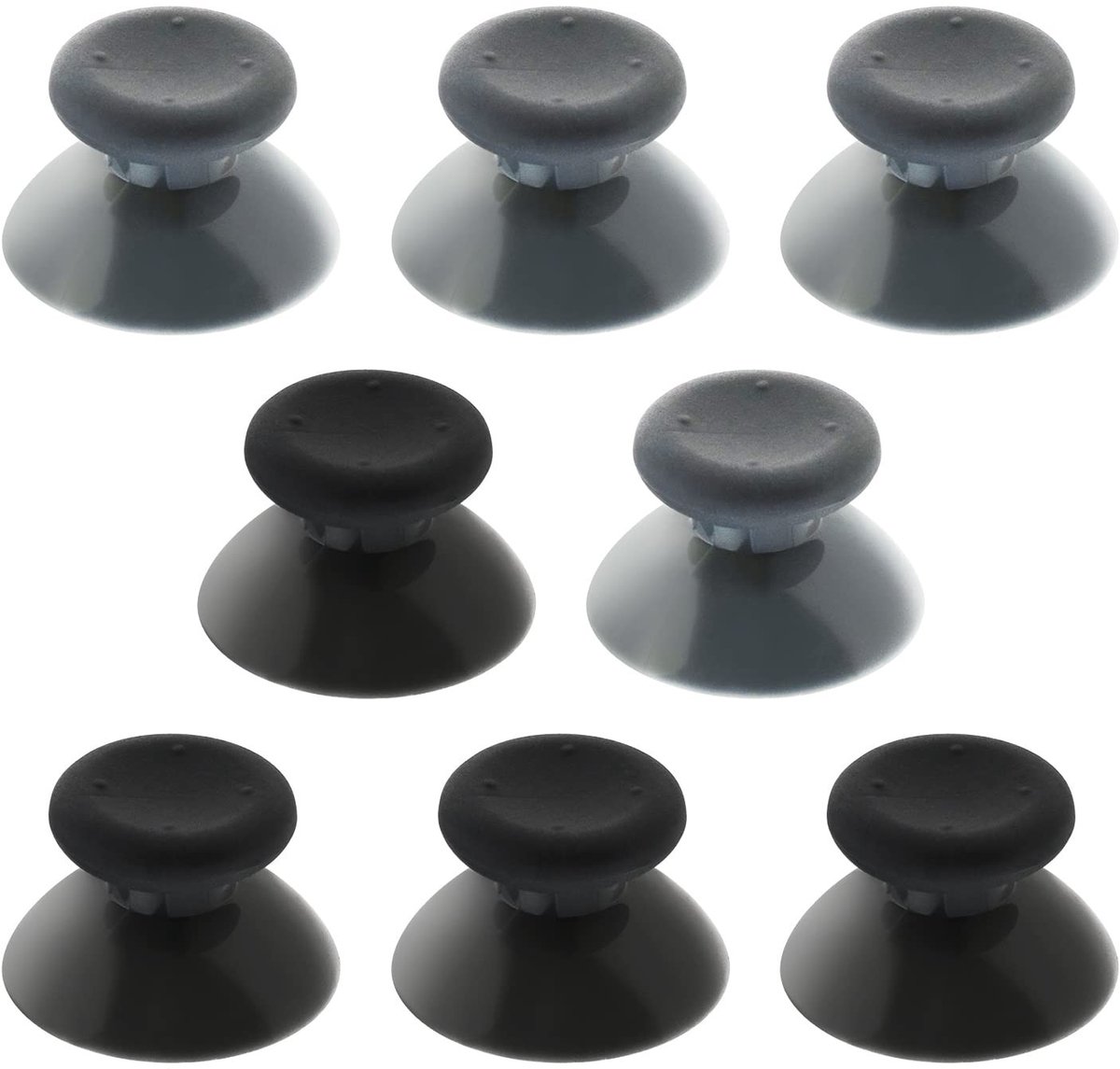 Allecto - Joystick Caps - Vervanging - Duimsticks - Zwart & Grijs - Compatibel met 360 Controller - 8 Stuks
