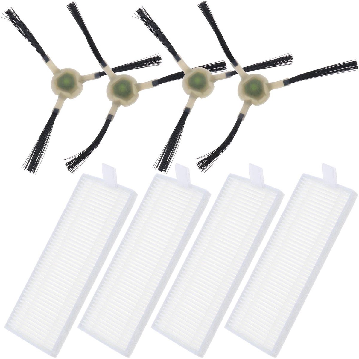 Allecto - Robotstofzuiger Accessoires - Vervangende Hepa-filters - Ideaal voor Lefant M210/M210B/M213/M213S - Zijborstels en Filters - Eenvoudig te...