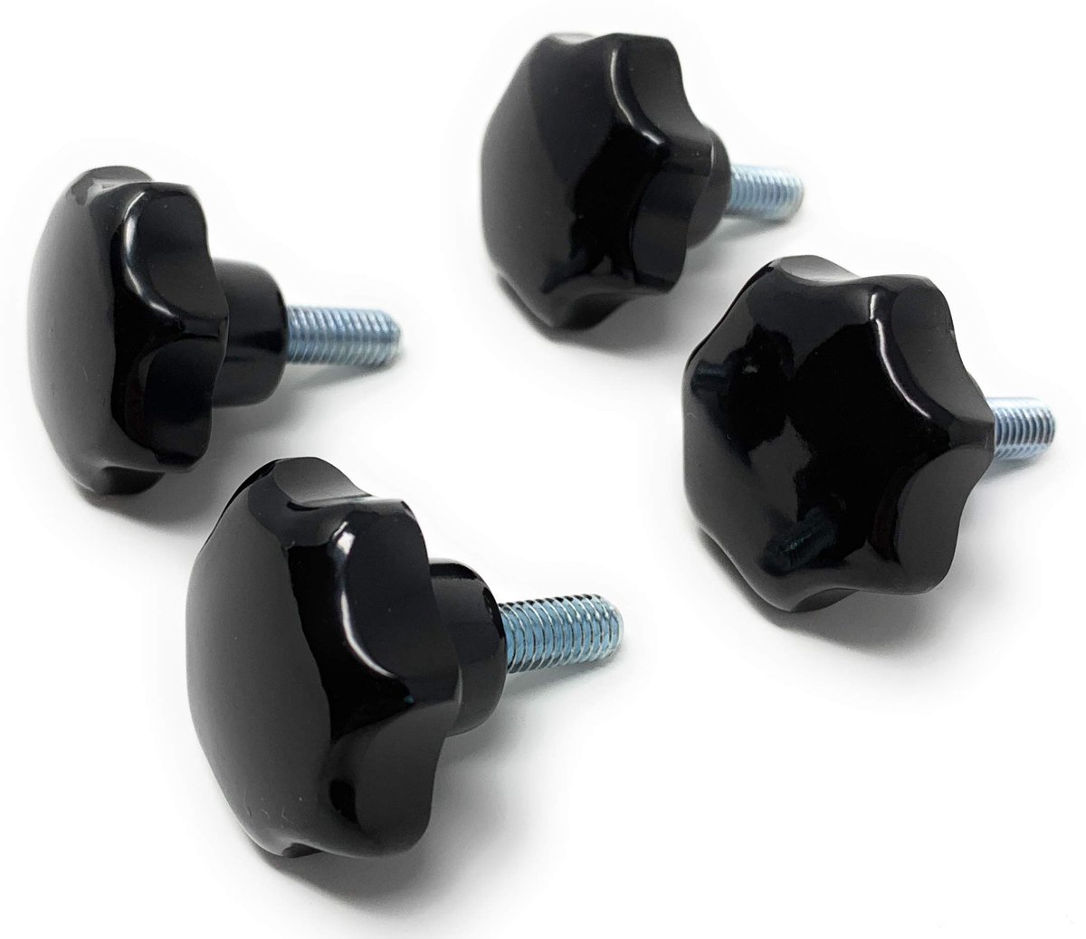 Allecto - Handwiel Set van 4 - M6 x 15 mm - Robuust en Duurzaam - Ø32 mm - Geschikt voor Machinebouw - Verpakt in Set van 4