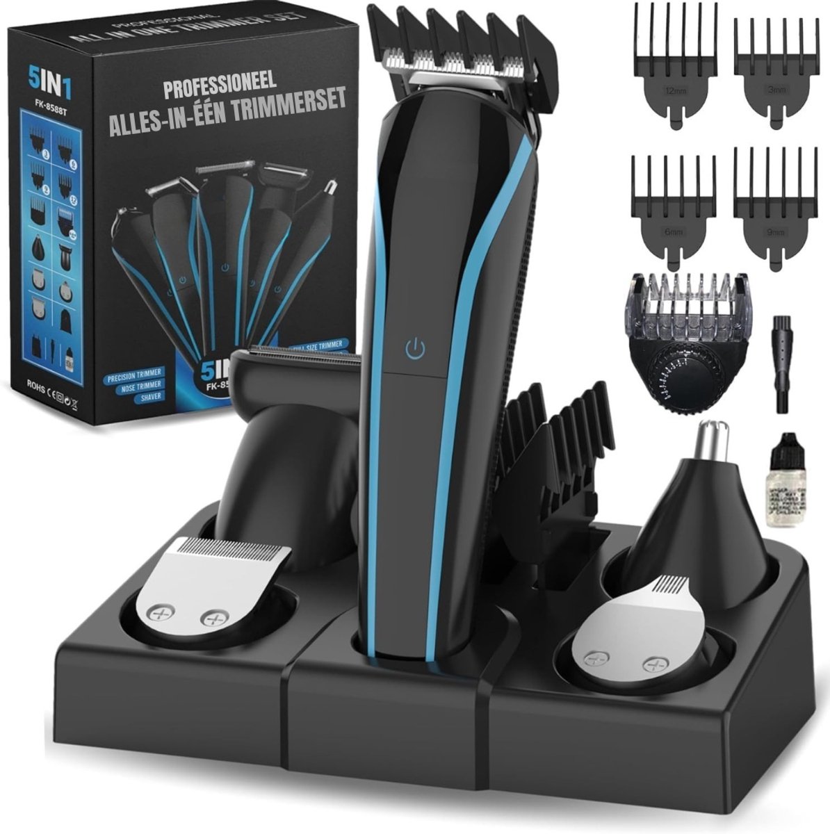 RUX® Trimmer Baard - Trimmer - Blauw - 16cm x 4cm x 3cm