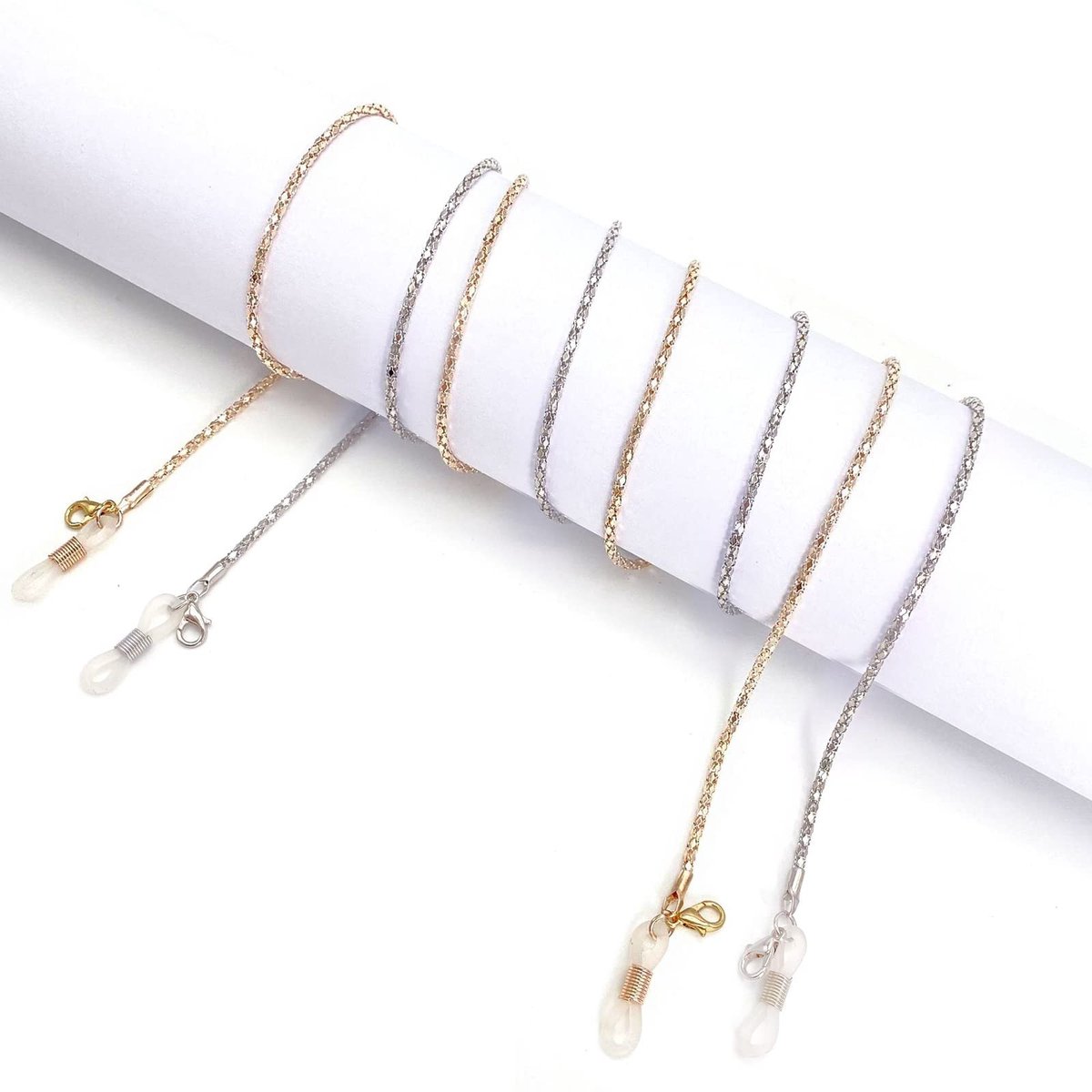 MTTProducts - Brilketting - Elegant en praktisch - Goudkleurig - Glazenhouder - Ideaal voor lezen en buitengebruik - Geschikt voor volwassenen