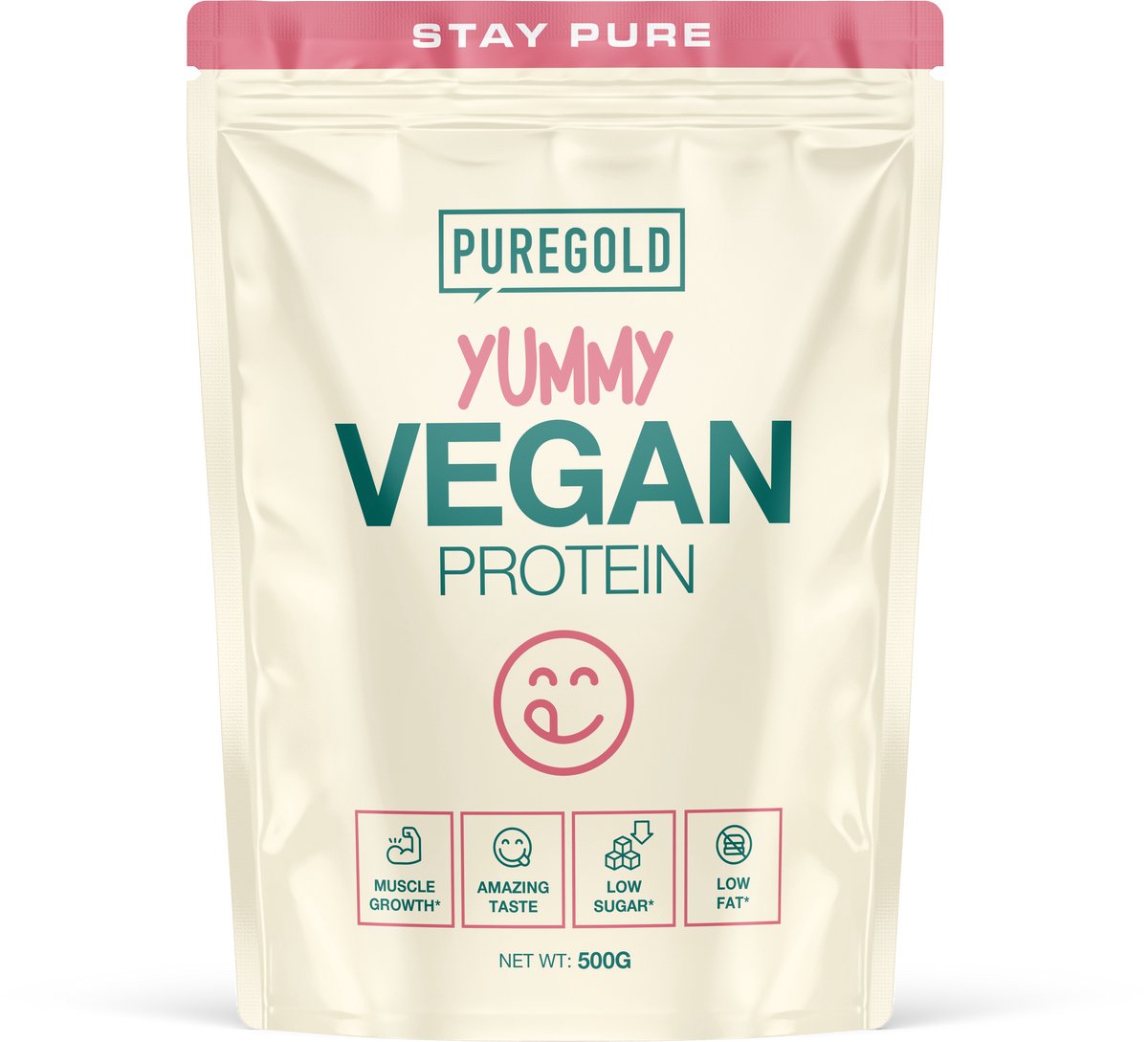 Pure Gold Yummy Vegan Protein – Plantaardig Eiwit Poeder – Banaan – 500g