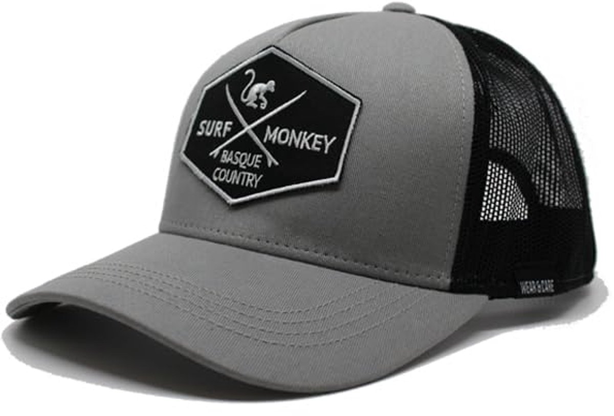 Surf Monkey - Trucker Cap - 5 Panel - One Size - Organisch Cotton - Leiding