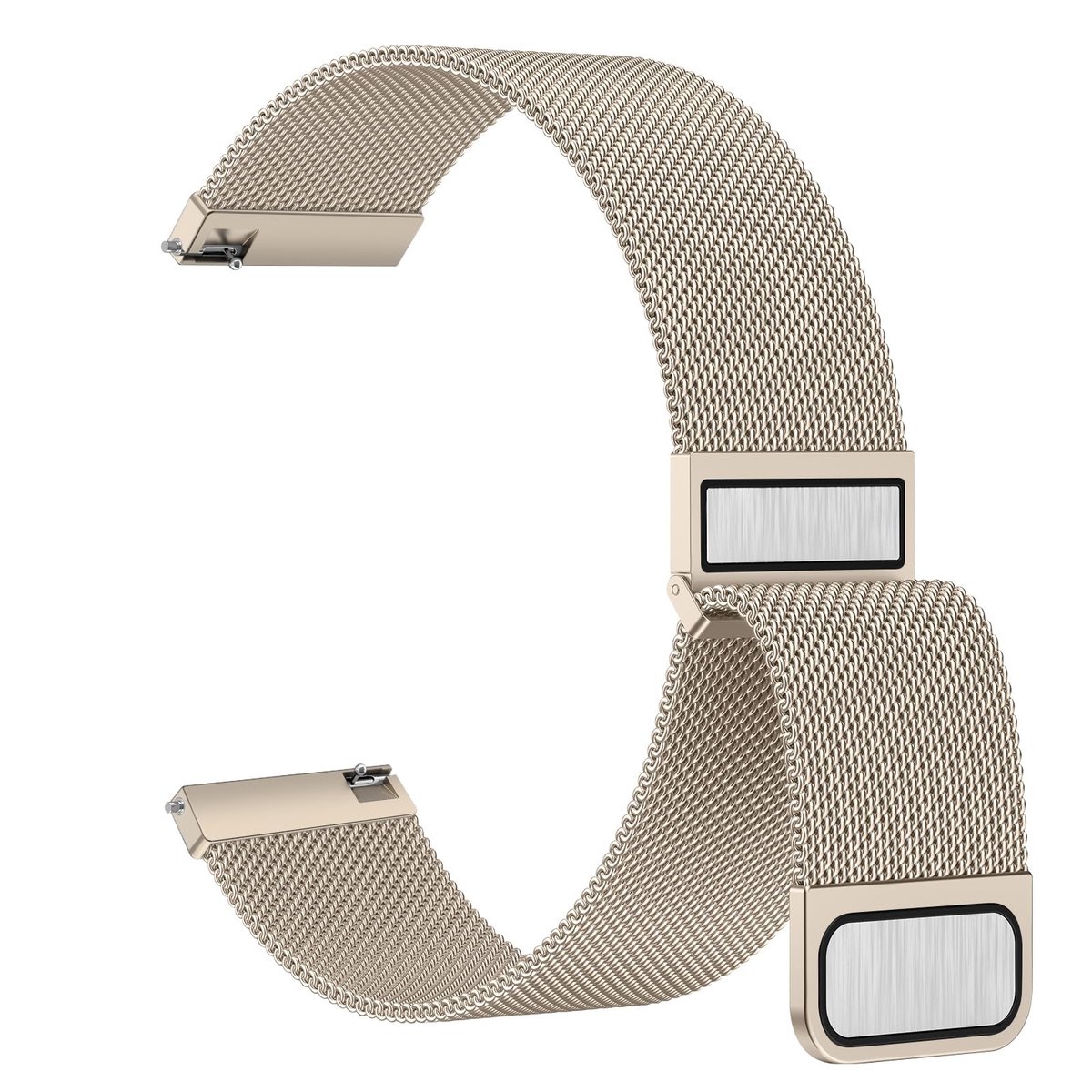 NTHProducts - Rvs Mesh Horlogeband - Vervangende Armband - Magnetische Sluiting - 22mm 20mm - Snelle Release - Geschikt voor Smartwatches - Voor Mannen...