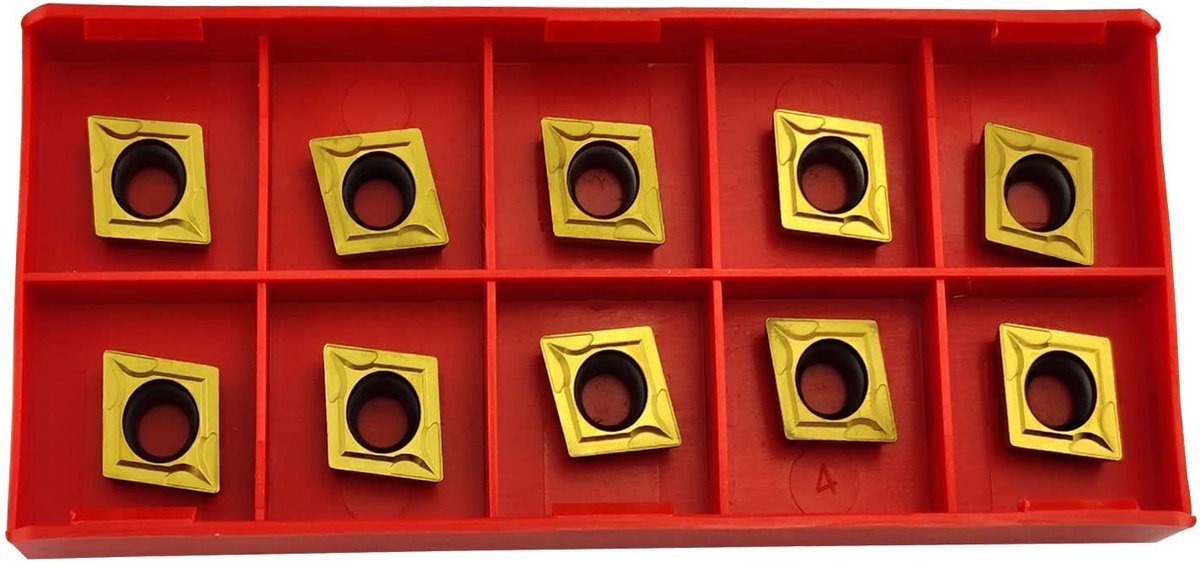 NTHProducts Carbide Inserts - 10 Stuks - Hoogwaardige Snijgereedschap - Voor Steelfabricage - Duurzame Inserts - Perfect voor Draai- en Freeswerk