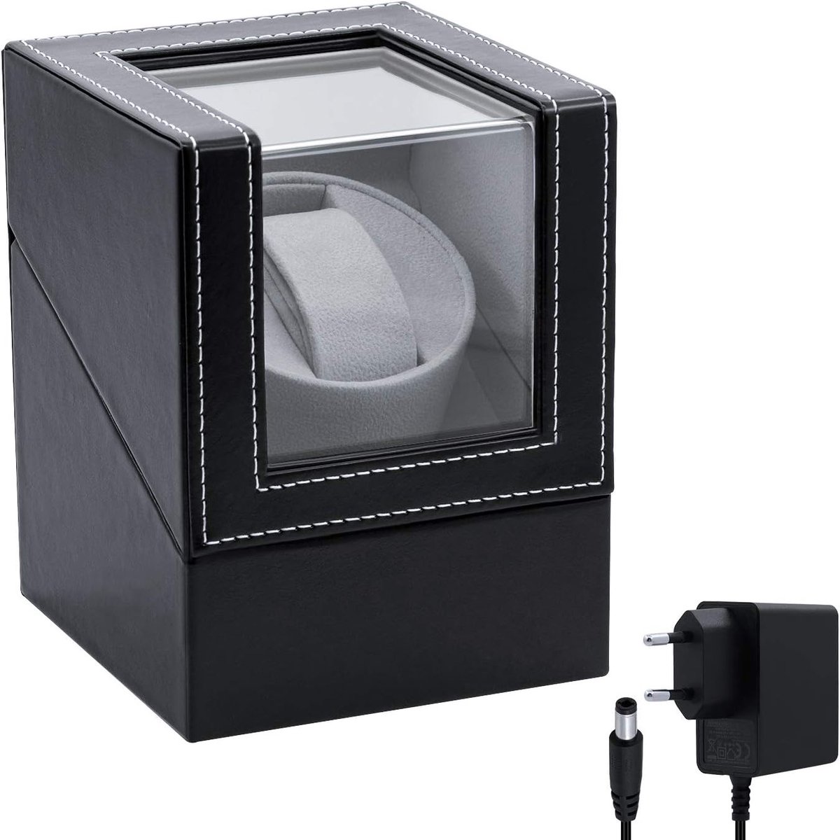 Automatische horlogewinder van PU leer voor het veilig opbergen en opladen van automatische horloges. Luxe horlogeaccessoire en opslagoplossing.