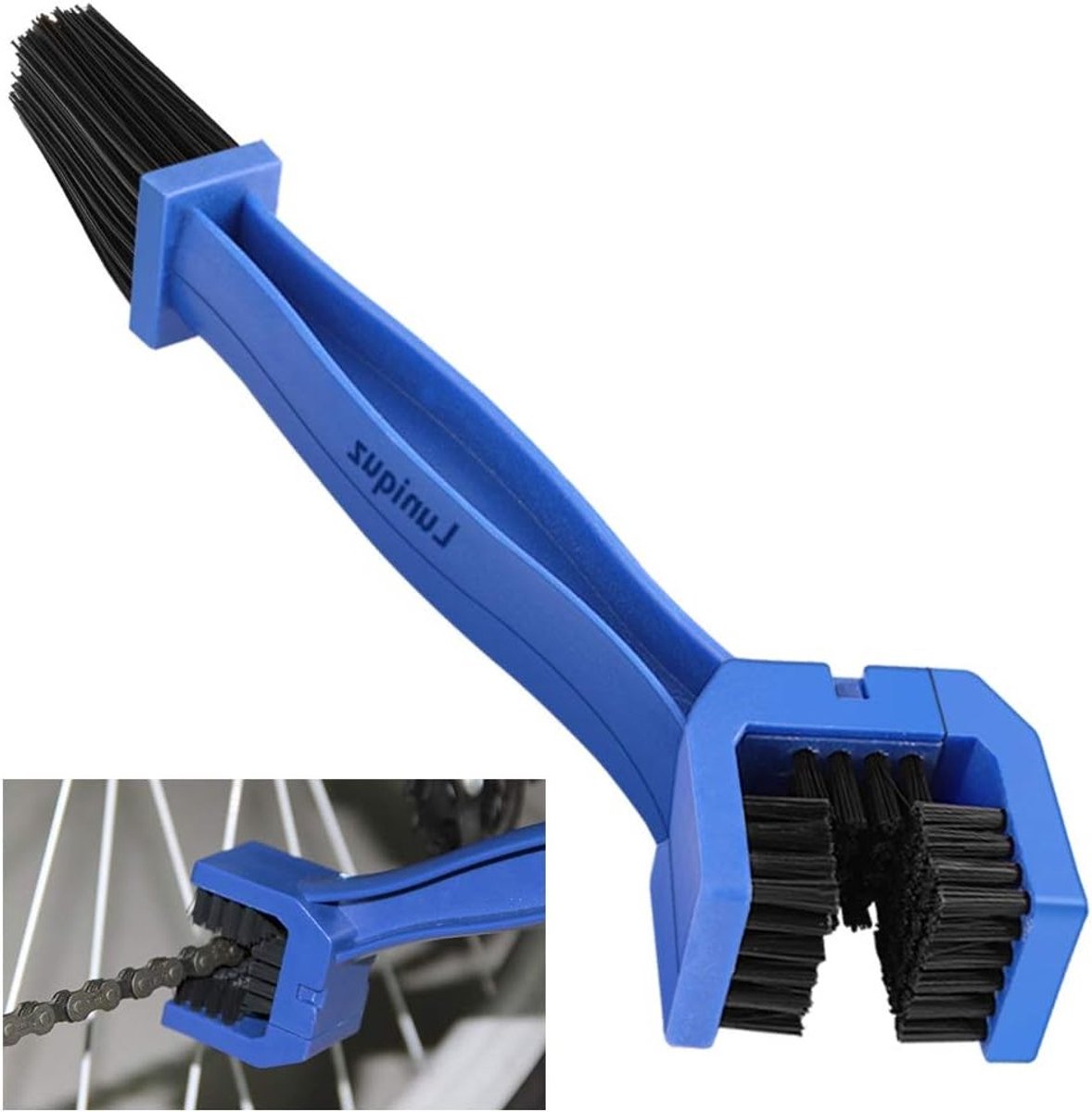 Reinigingsborstel voor het Onderhouden van Motor-, Fiets- en Scooterkettingen - Effectieve Chain Brush in Blauw