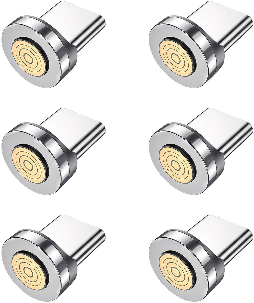 Magnetische 7-Pins USB C Adapter Set met 6 Stuks - Snelle Oplader, Dataoverdracht en Stofbescherming voor Telefoons