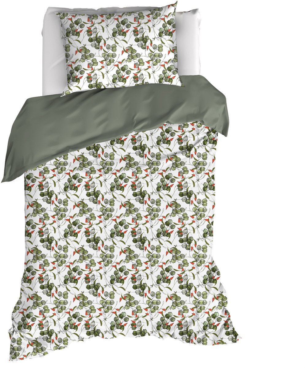 De Witte Lietaer Dekbedovertrek Whisper, Douglas Fir - Katoen Percal